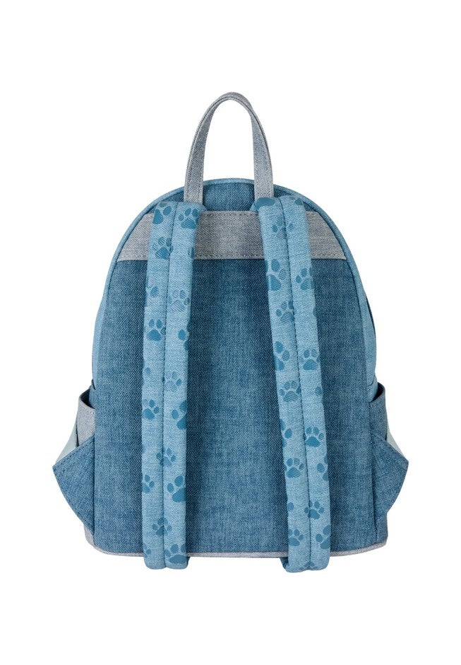 Loungefly x Disney Dogs and Cats Mini Backpack Faux Denim, BLUE, on-hover image number null