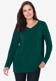Perfect Long-Sleeve V-Neck Tee