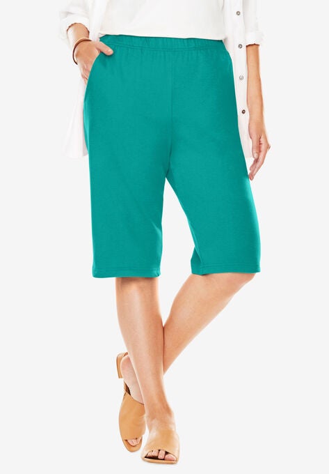 7-Day Knit Bermuda Shorts, WATERFALL, hi-res image number null