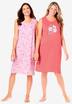 2-Pack Sleeveless Sleepshirt