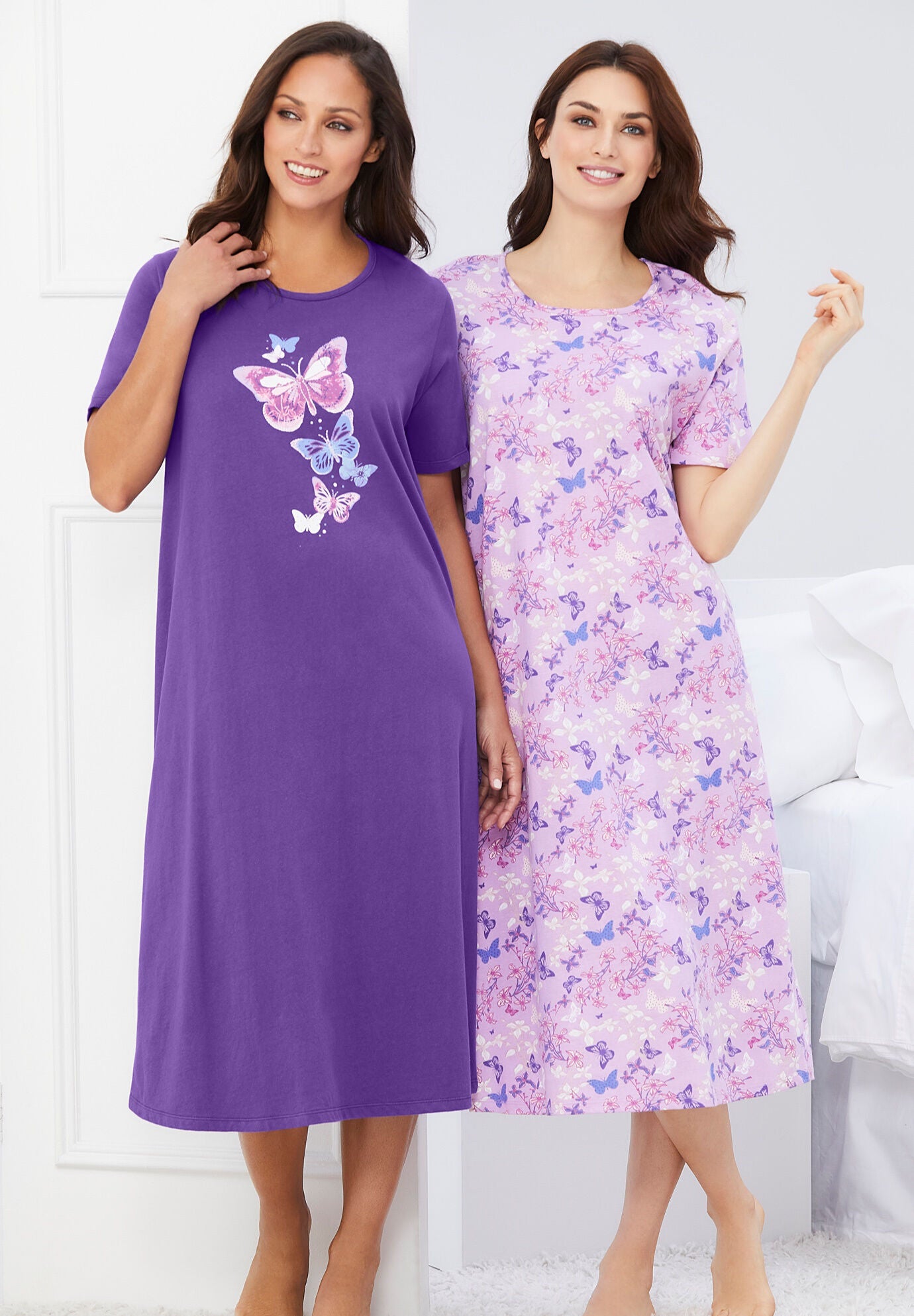 2-Pack Long Sleepshirts | Woman Within