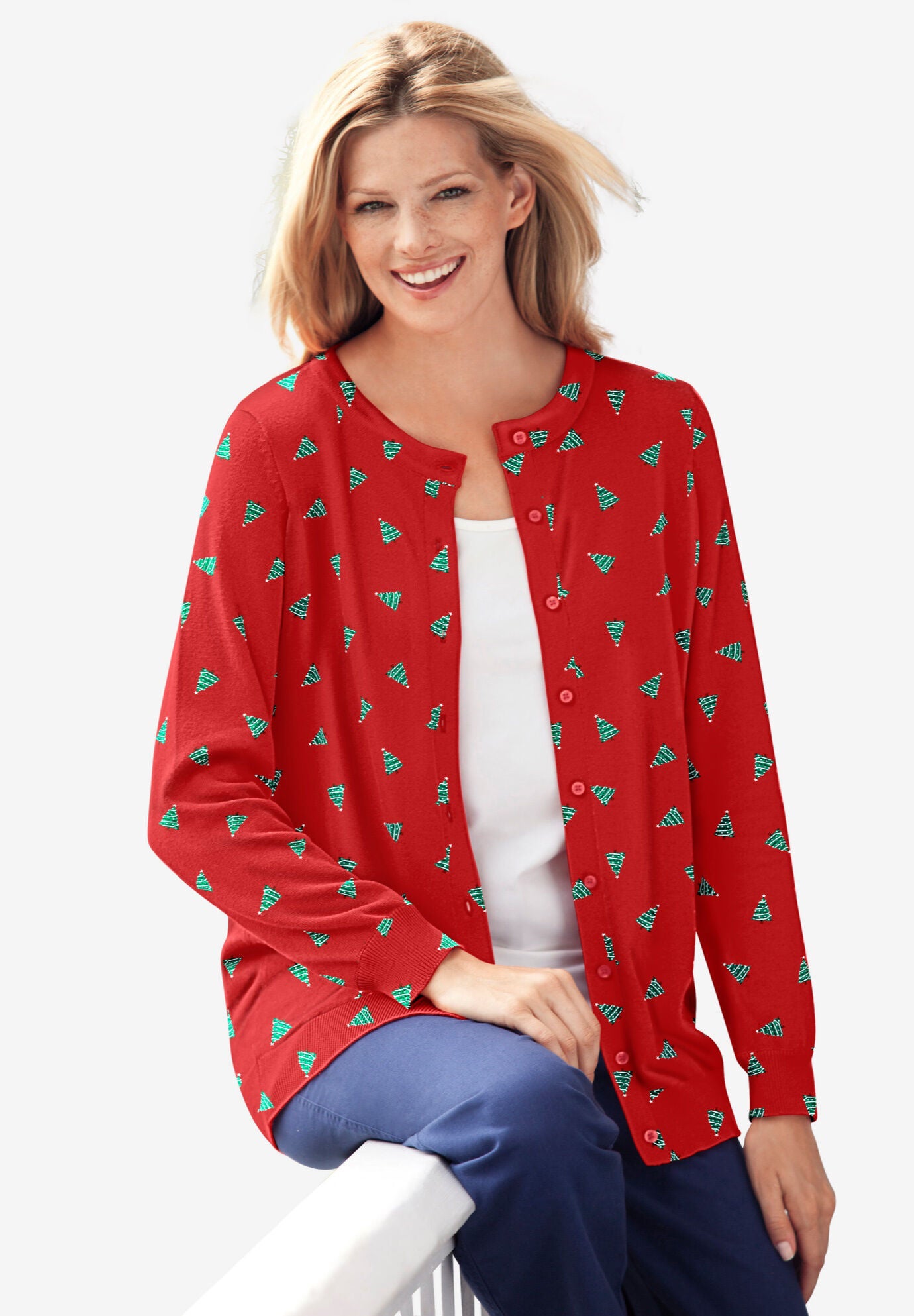 Long red cardigan plus size clearance