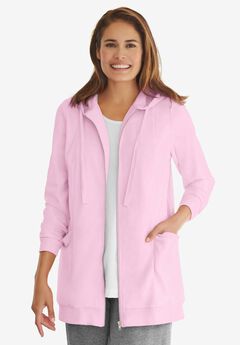 Zip Front Tunic Hoodie Jacket