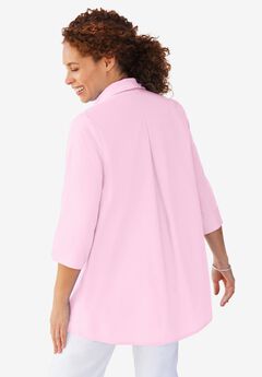 Perfect Three-Quarter Sleeve Back Pleat Shirt