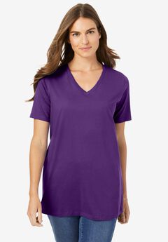 Perfect Short-Sleeve V-Neck Tee