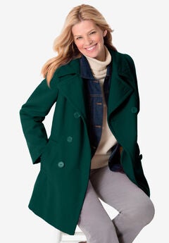 Wool-Blend Double-Breasted Peacoat