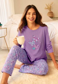 Long Sleeve Knit PJ Set