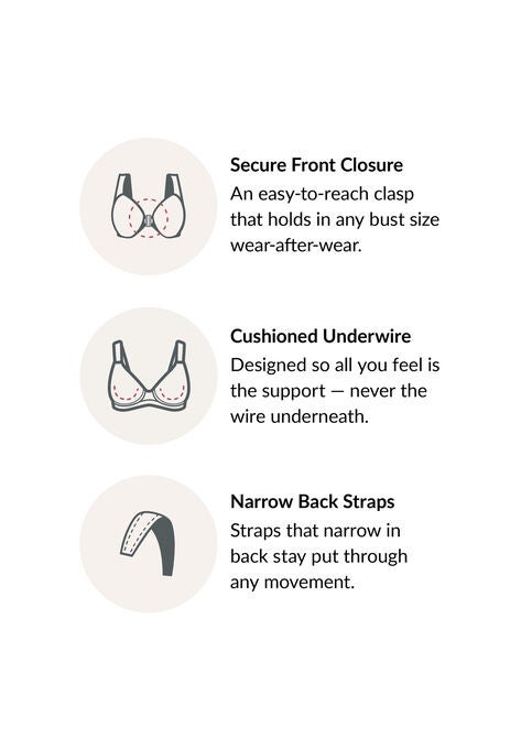 Full Figure Plus Size Lacey T-Back Front-Close WonderWire Bra Underwire 9246, , alternate image number null