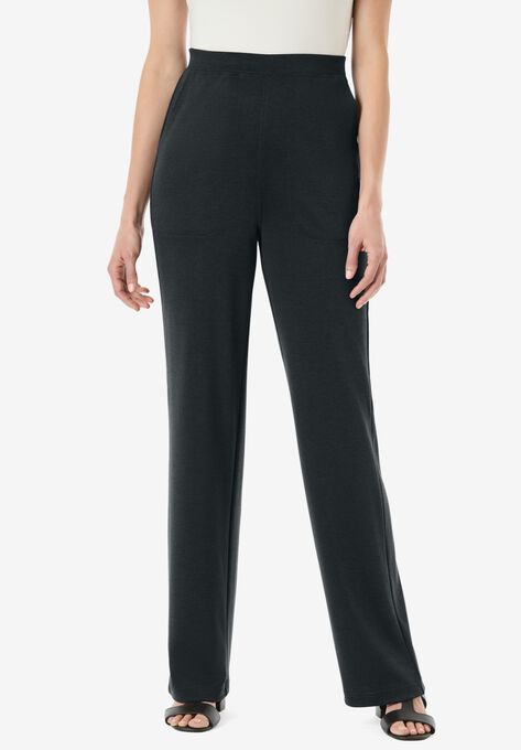 Wide Leg Ponte Knit Pant | Woman Within