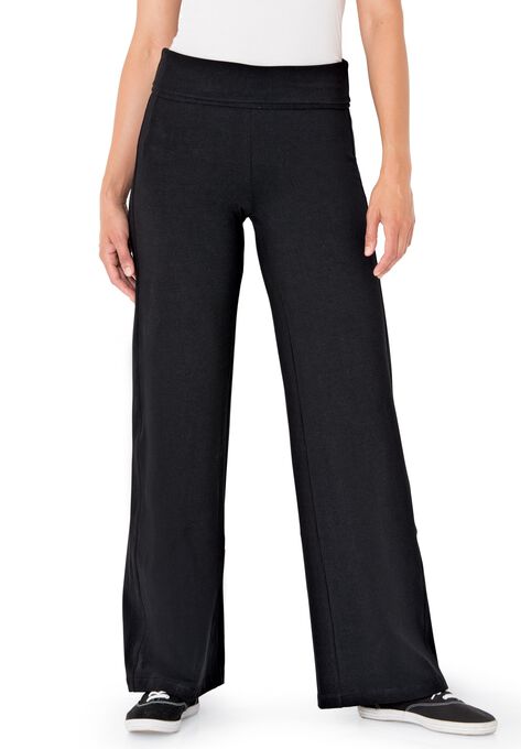 Stretch Cotton Wide Leg Pant | Woman Within