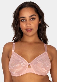 No Show Lace Full Coverage Unlined Underwire Bra