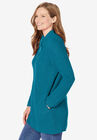 Zip Front Shaker Cardigan, , alternate image number null