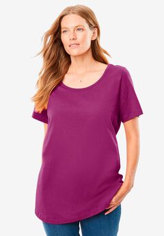 Perfect Short-Sleeve Scoopneck Tee