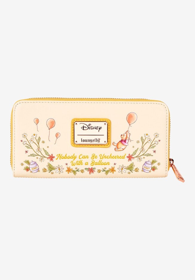 Loungefly x Disney Winnie The Pooh Honey Floral Zip Around Wallet, YELLOW, on-hover image number 1