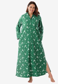Long Hooded Fleece Sweatshirt Robe