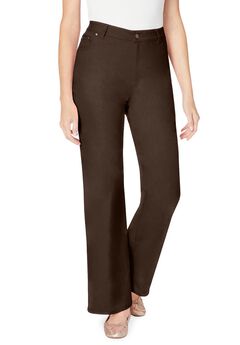 Stretch Denim Wide-Leg Five-Pocket Jeans