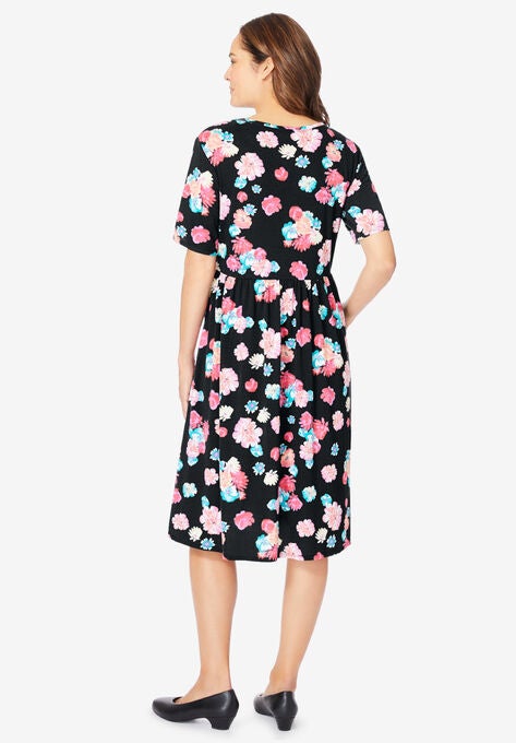 Empire Waist Tee Dress, , on-hover image number null