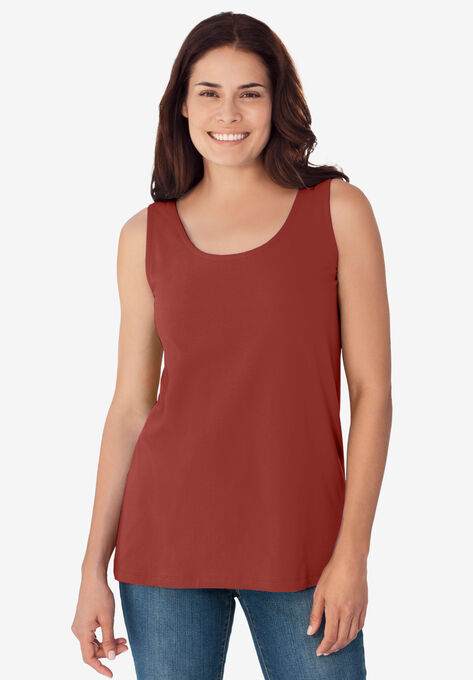 Scoop Neck Tank, RED OCHRE, hi-res image number null
