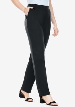 Straight Leg Ponte Knit Pant