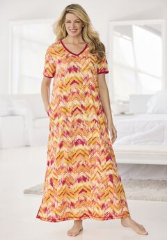 V-Neck Short Sleeve Maxi T-Shirt Lounger