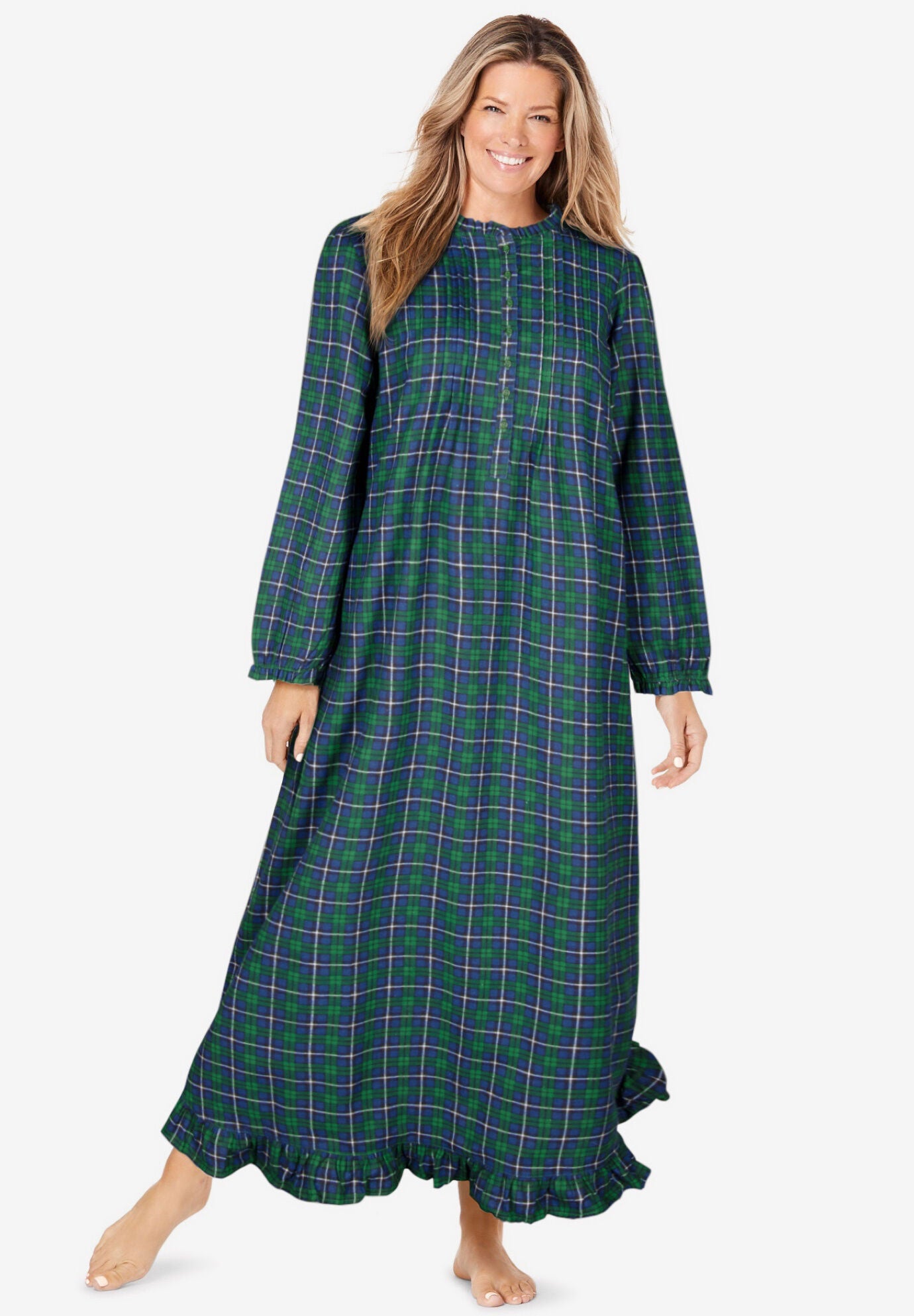 Long Flannel Nightgown | Woman Within