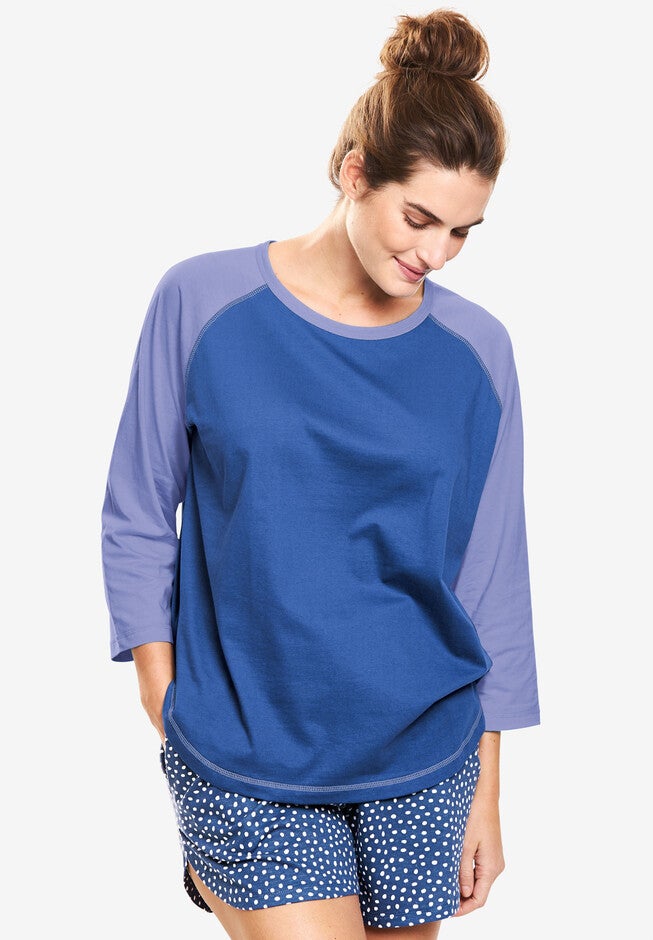 Baseball Sleep Tee by Dreams & Co., TRUE BLUE, hi-res image number null