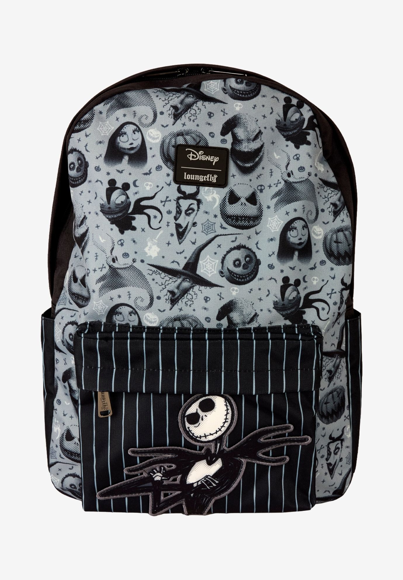 Loungefly x Disney The Nightmare Before Christmas Backpack Full Size Nylon, BLACK, hi-res image number 0