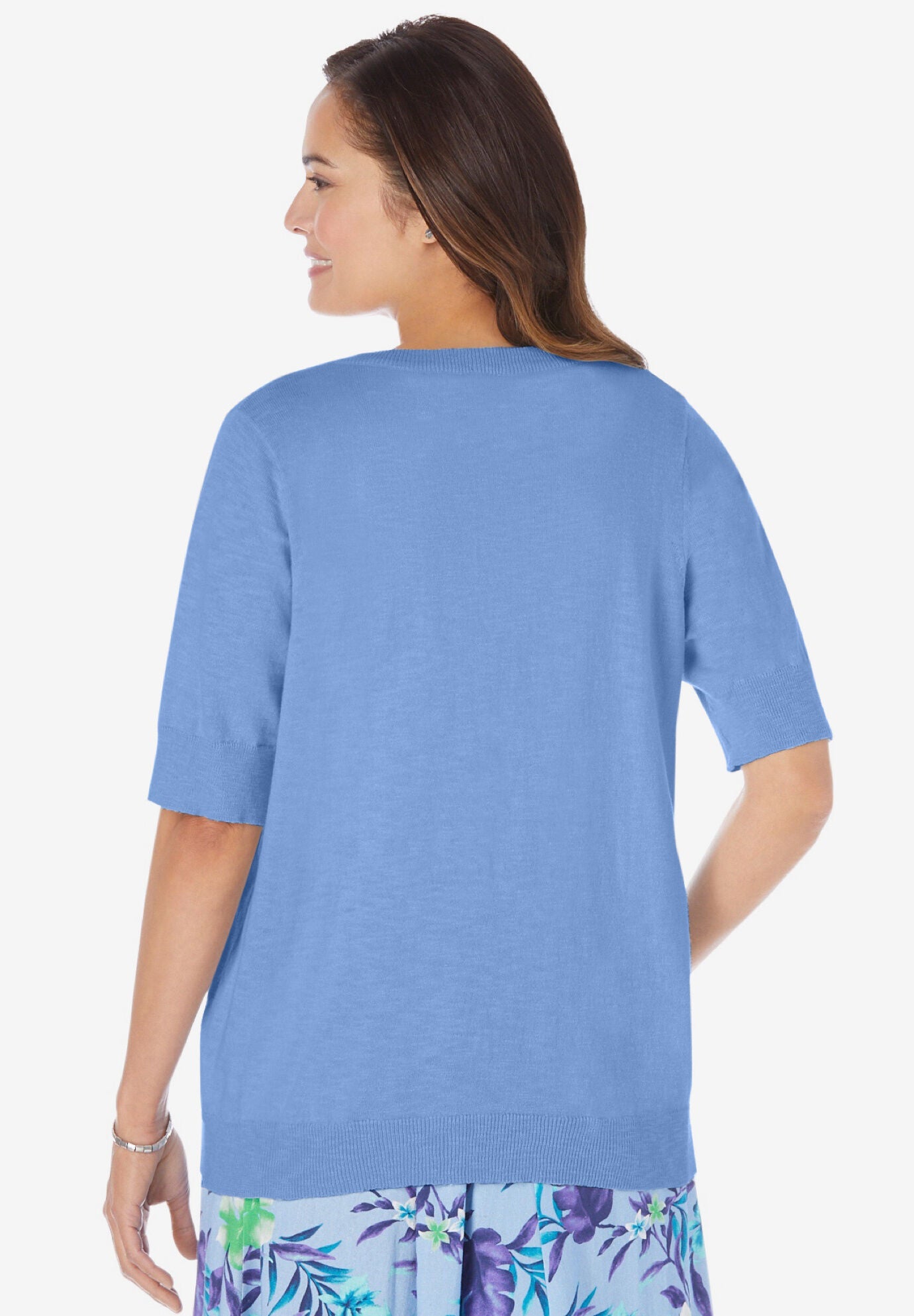 Woman within short sleeve cardigan hotsell