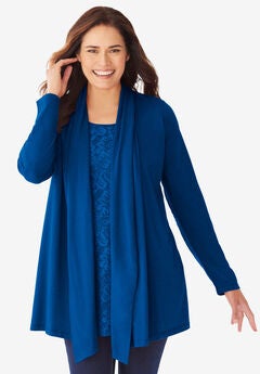 2-Fer Cardigan & Lace Tunic