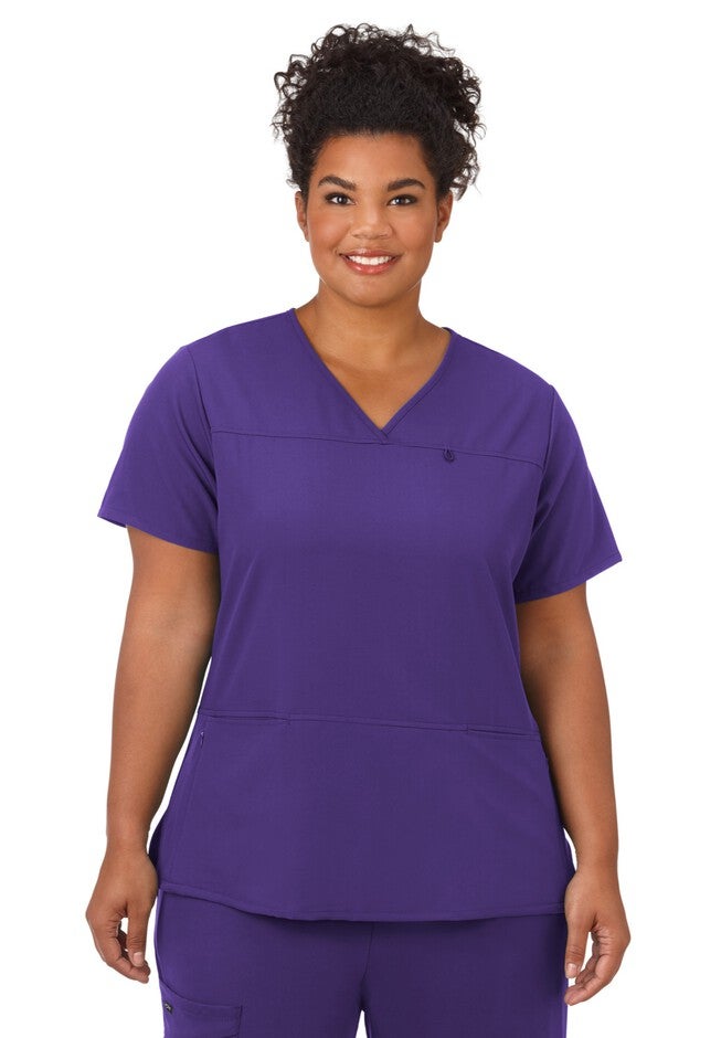 Jockey Scrubs Women's True Fit Crossover V-Neck Top, PURPLE, hi-res image number 0