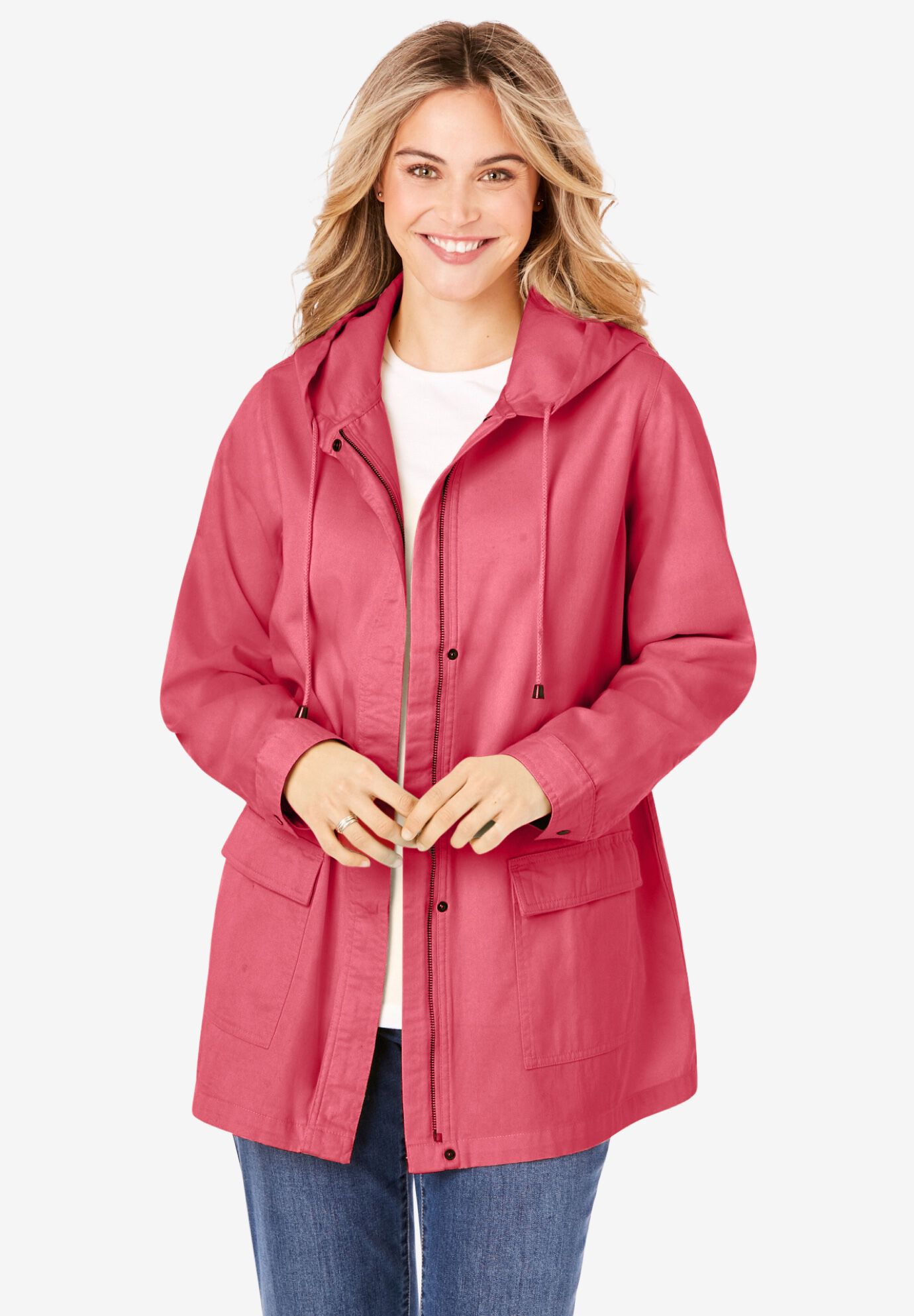woman within fleece jacket