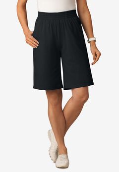 Plus Size Black Shorts
