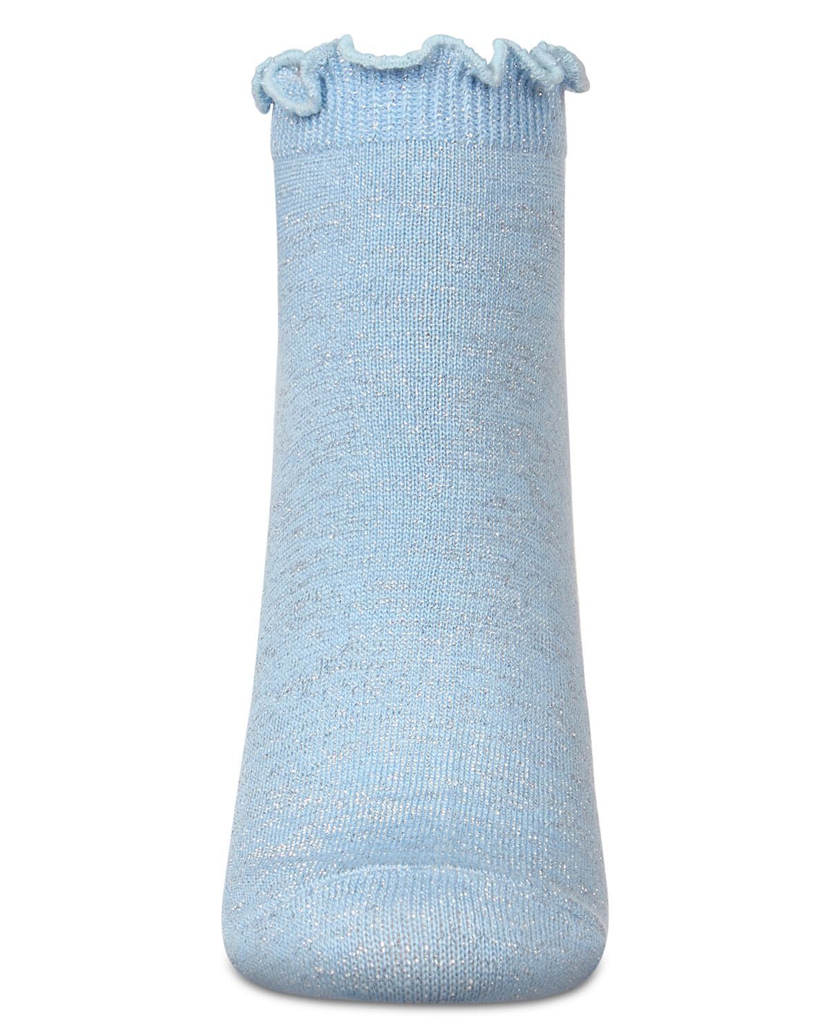 Women's Lurex Bamboo Shortie Socks, LIGHT BLUE, alternate image number 1