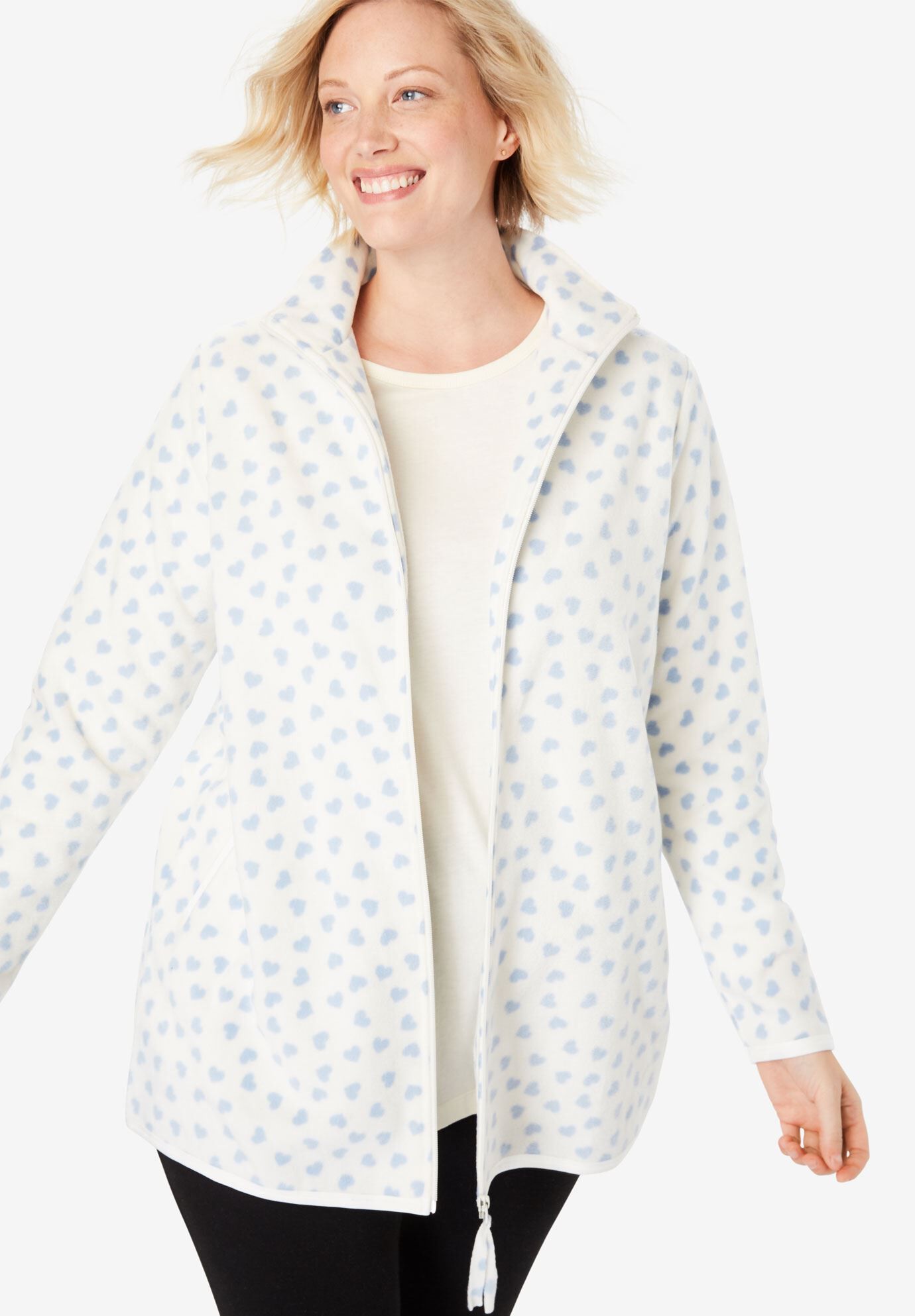 plus size fleece jackets for women woman within plus size fleece jackets