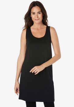 Longer-Length Dip-Dye Sleeveless Tunic