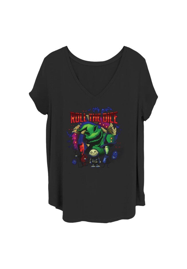 Nbc Oogie Roll The Dice V-Neck T-Shirt, BLACK, hi-res image number null