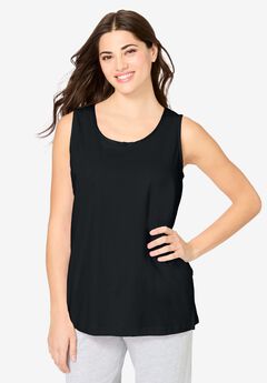 Plus Size Black Tanks