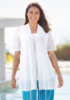 Lightweight Open Front Cardigan