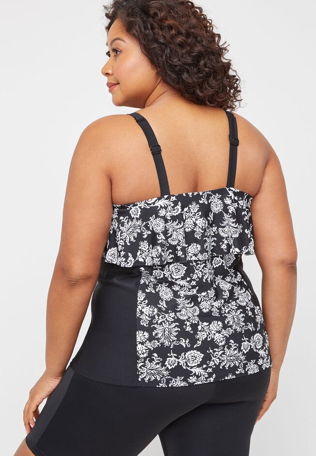 Norwalk Flounce Tankini Top, , on-hover image number null