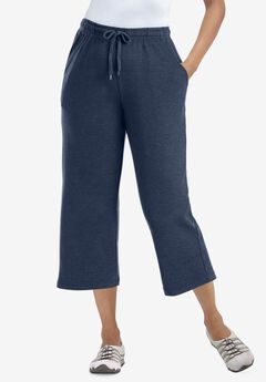 Sport-Knit Pull-On Capri Pants