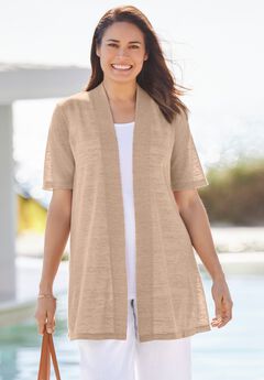 Lightweight Open Front Cardigan