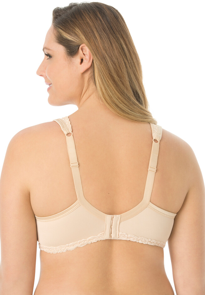 Playtex 18 Hour 4088 Breathable Comfort Lace Wirefree Bra Honey 38C Women's  