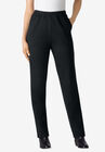 Straight Leg Ponte Knit Pant, BLACK, hi-res image number null