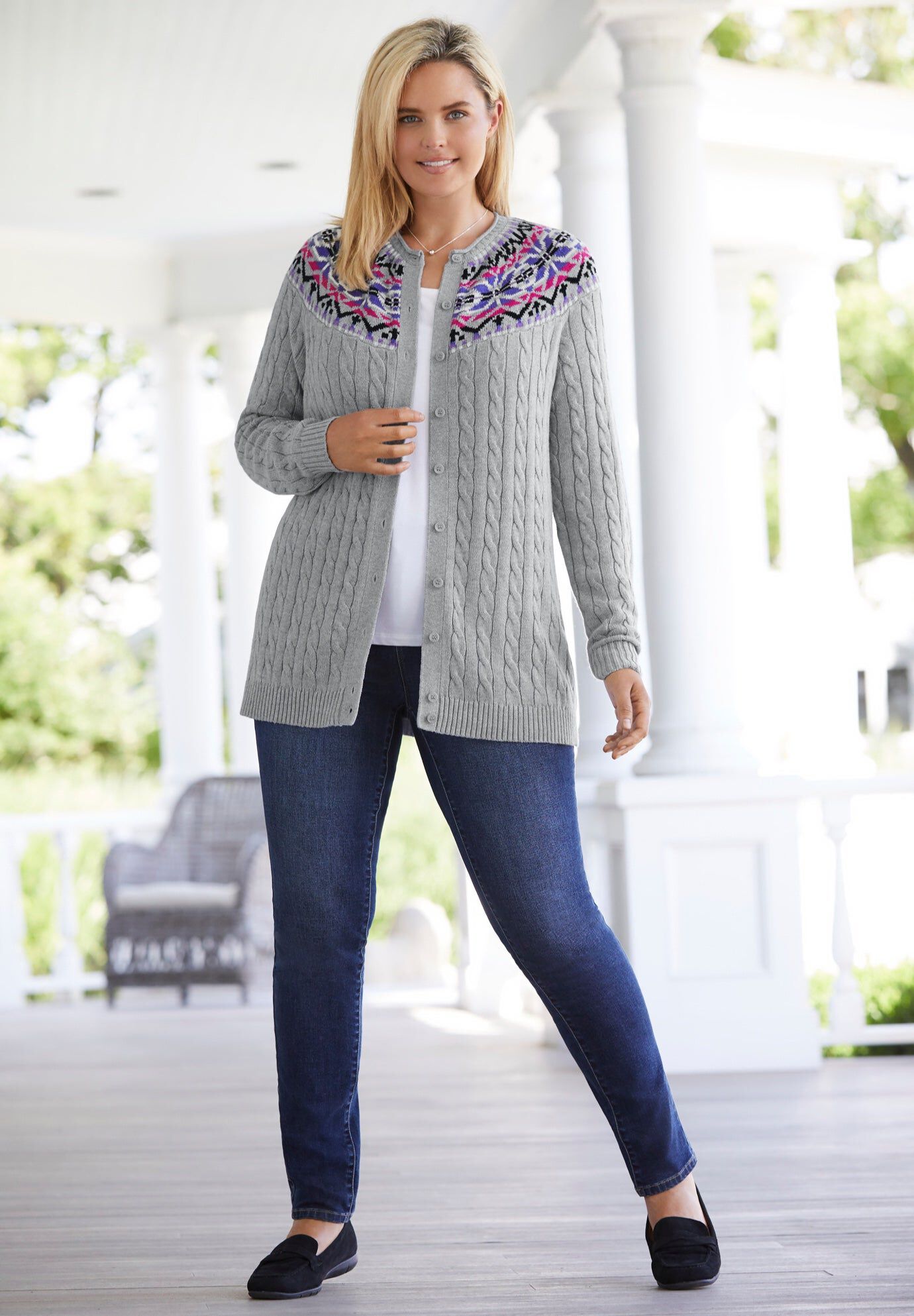 Microfleece Cardigan Open-Front Shawl Collar, Plum Purple | Woman