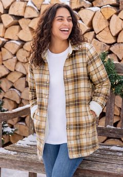 Fleece Flannel Snap-Front Shirt