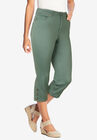 Perfect Denim Capri With Button Trim, PINE, hi-res image number null