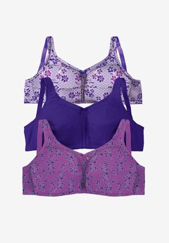 3-Pack Cotton Wireless Bra