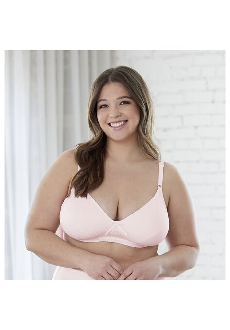 Bestform 5006248 Striped Wireless Cotton Bra With Lightly-Lined Cups, , on-hover image number null