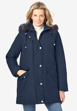 Microfiber Down Parka, NAVY