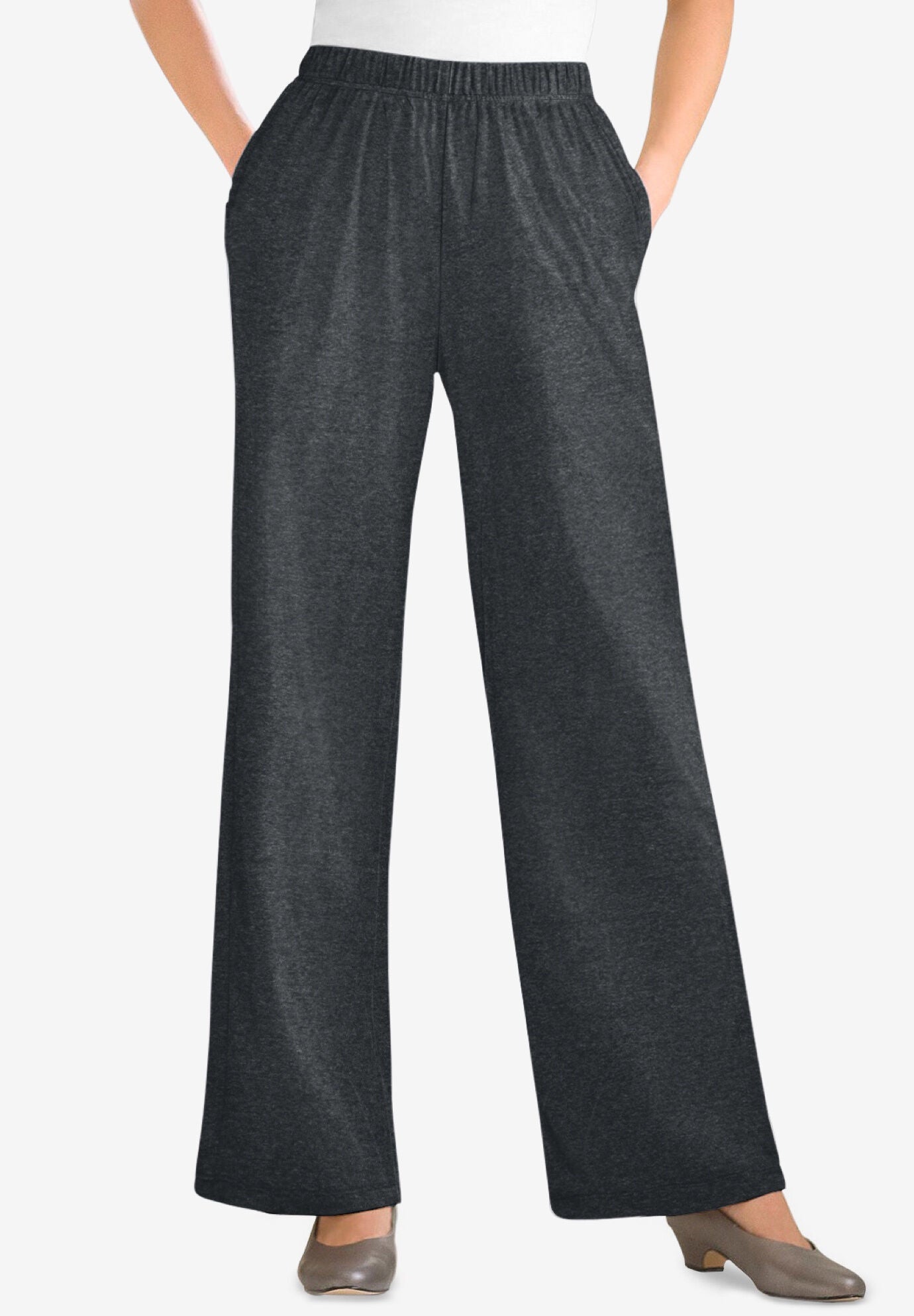 Woman within wide leg pants hot sale